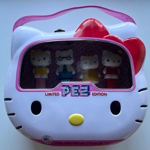 Hello kitty PEZ dispensers with the tin box
